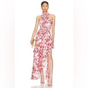 NWT ELLIATT McKenzie High Neck Smocked Asymmetric Maxi Summer Dress
